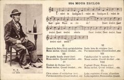 CPA Folklore Mous esclos 