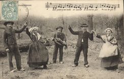 CPA Folklore Bourree d'Auvergne 