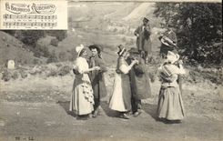 CPA Folklore La Bourreio d'Aubergno 