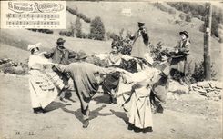 CPA Folklore La Bourreio d'Aubergno 