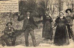 CPA Folklore Auvergne Croisement 