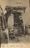 CPA Folklore Auvergne Paysanne au Puits 