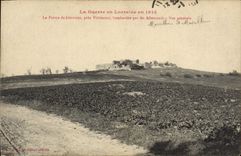 CPA Militaria La Guerre en Lorraine en 1914 La Ferme de Leomont pres Vitrimont bombardee par les All