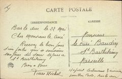 CPA Militaria Ville bombardee dans la Meuse 