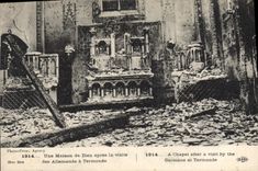 CPA Militaria 1914 Une maison de Dieu apres la visite des Allemands a Termonde 
