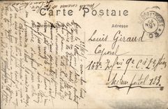 CPA Militaria Guerre 1914 15 Albert Somme Une rue apres le bombardement 
