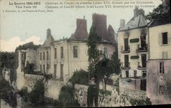 CPA Militaria La Guerre 1914 15 Chateau de Conde au s'abrita Louis XVI detruit par les Allemands 