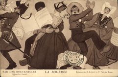 CPA Folklore Bar des Noctambules La bourree 