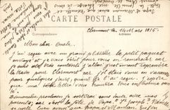 CPA Folklore L'Auvergne pittoresque Le Depart pour le Front Une tasse de Vin d'Auvergne au petit her