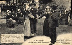 CPA Folklore En Auvergne La Bourree Le Croisement 