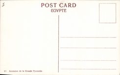 CPA Egypte Egypt EGYPTE. -Ascension de la Grande Pyramide