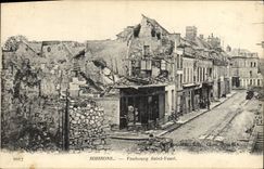 CPA Militaria SOISSONS.- Faubourg Saint-Vaast