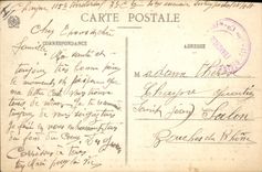 CPA Militaria LA GUERRE DE 1914-1915 DANS LES VOSGES L'EFFET D'UNE MARMITE SUR UNE PETITE MAISON RUE