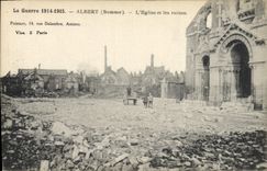 CPA Militaria La Guerre1914-1915.L'Eglise et les ruines Albert