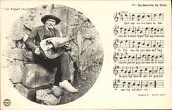 CPA Folklore UNE Bourrée du Velay