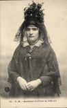 CPA Folklore Ancienne Coiffure du VELAY