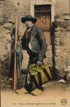 CPA Folklore Type de Paysan provenant du Marché