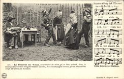 CPA Folklore La Bourrée du Velay mouvement de valse gai et bien rythmé dont la musique est souvent d