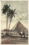CPA Egypte Egypt Cairo The Pyramids