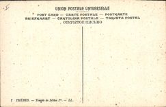 CPA Egypte Egypt Temple de Séthos I Thebes