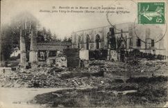 CPA Militaria Bataille de la Marne (du 6 au 12 septembre 1914) Huiron  près Vitry-le-Françcois (Marn