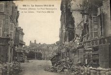 CPA Militaria La Guerre 1914-15-16 Le Pont Beaurepaire et les ruines. Visés Paris 164 bis