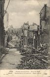 CPA Militaria 1914. Ruines de Louvain - Rue de Diest