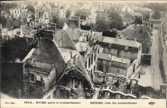 CPA Militaria 1914 REIMS  après le bombardement