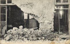 CPA Militaria La Grande Guerre 1914- Bataille de la Marne - Ecole saccagée par les barbares à Barcy 