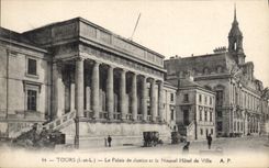 CPA TOURS - Le Palais de Justice et le Nouvel Hotel de Ville
