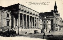 CPA TOURS - Le Palais de Justice et le Nouvel Hotel de Ville