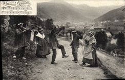 CPA Folklore La bourree