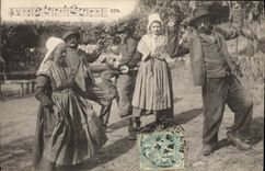 CPA Folklore La bourree
