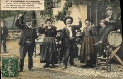 CPA Folklore Le bourree