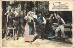 CPA Folklore La bourree
