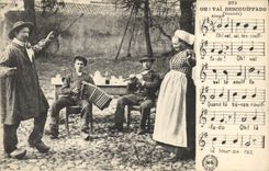 CPA Folklore La Bourree