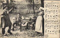 CPA Folklore La Bourree