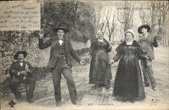 CPA Folklore BOURREE D'AUVERGNE - Croisement