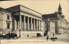 CPA  TOURS Le Palais de Justice et le Nouvel Hôtel de Ville 