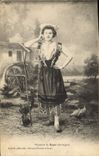 CPA Folklore Paysanne de Royat (Auvergne)