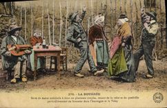 CPA Folklore LA BOURREE. Sorte de danse nationale à deux ou plusieurs couples  tenant de la valse et