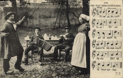 CPA Folklore Bourree