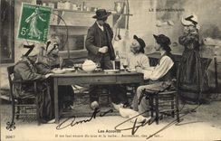 CPA Folklore LE BOURBONNAIS. - Les Accords. ILme faut encore dix écus et la vache...Autrement  rien 