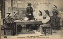 CPA Folklore Le Bourbonnais. - Les Accords. Il me faut encore dix ecus et la vache...Autrement  rien