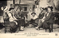 CPA Folklore LE BOURBONNAIS. - La Bonne Histoire. Ah! qu'on s'amuse et qu'on rit de bon coeur pendan