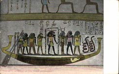 CPA Egypte Egypt Thebes Interior of the tomb Amenhoter