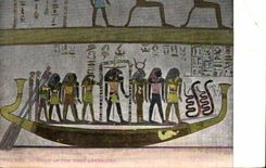 CPA Egypte Egypt Thebes Interior of the tomb Amenhoter