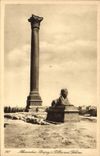 CPA Egypte Egypt Alexandria La colonne Pompée et le Sphinx