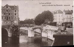CPA Militaria Le Pont de MEAUX aprÃ¨s la retraite des Allemands Septembre 1914