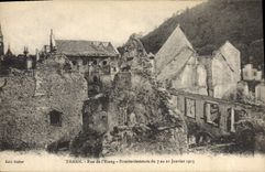 CPA Militaria THANN rue de l'Etang Bombardements du 7 au 21 Janvier 1915 